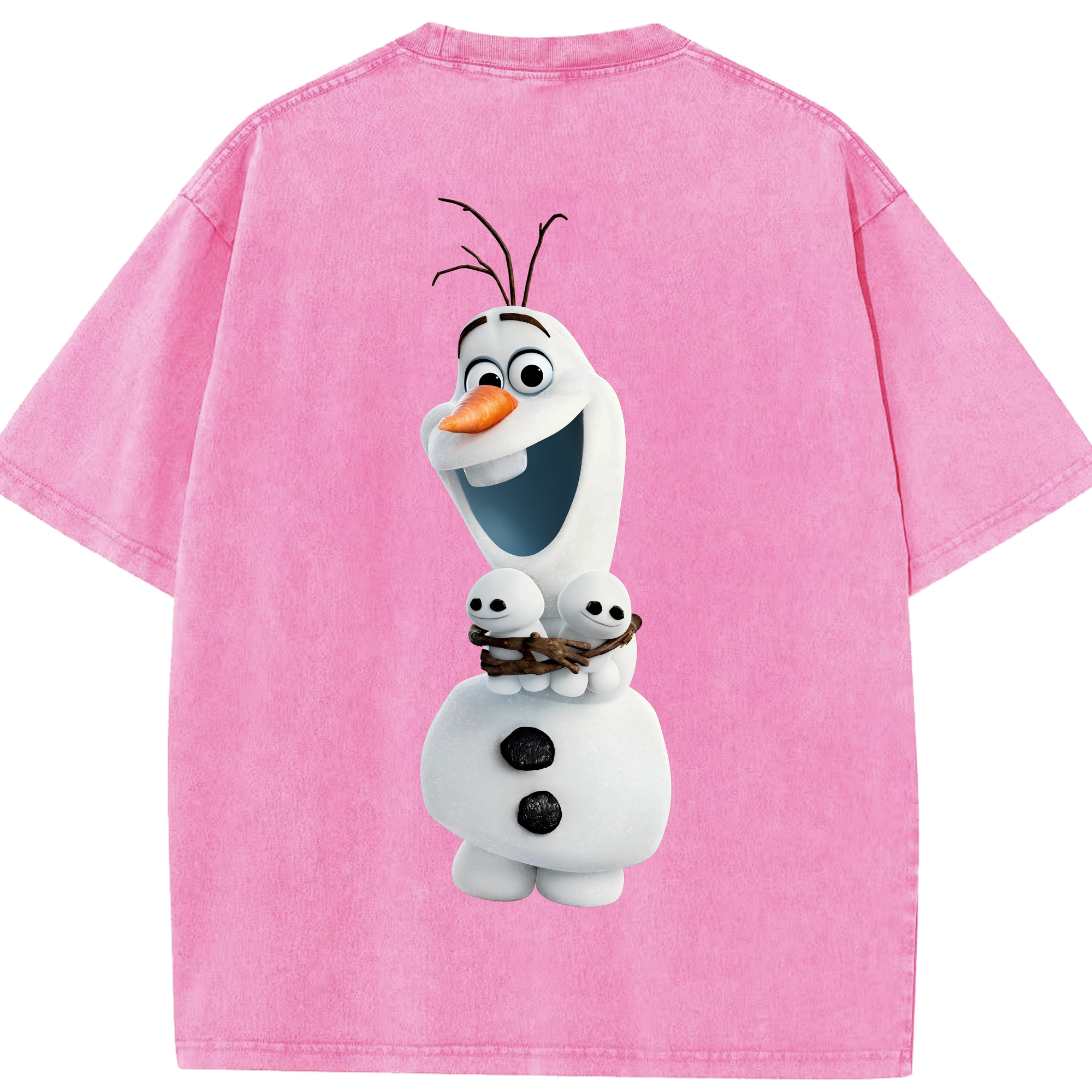 （画像用） アナと雪の女王 アンナ エルサ Frozen Anna Elsa 綿100% ヴィンテージ風 半袖Tシャツ（背面プリント）